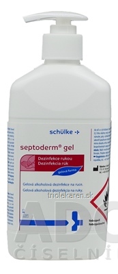 Septoderm gél dezinfekcia rúk, s dávkovačom 1x500 ml