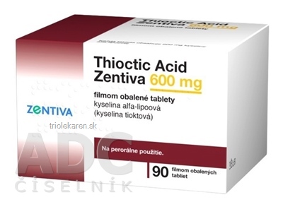 Thioctic Acid Zentiva tbl flm 600 mg (blis.PVC/PVDC/Al) 1x90 ks