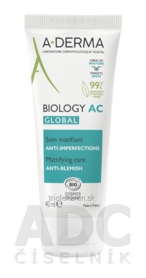 A-DERMA BIOLOGY AC GLOBAL Zmatňujúca starostlivosť proti nedokonalostiam pleti 1x40 ml