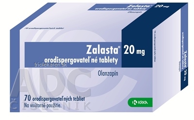 Zalasta 20 mg orodispergovateľné tablety tbl oro (blister OPA/Al/PVC/Al) 1x70 ks