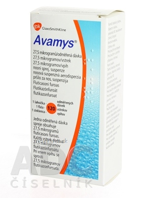 AVAMYS Nosová suspenzná aerodisperzia 3300 µg 120 dávok