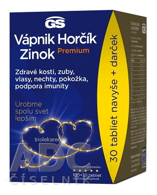 GS Vápnik, Horčík, Zinok PREMIUM darček 2022 tbl 100+30 navyše (130 ks)