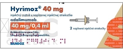 Hyrimoz 40 mg sol inj (striek.inj.napl.skl.) 2x0,4 ml