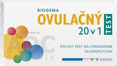 BIOGEMA OVULAČNÝ TEST 20 v 1 rýchly test na stanovenie plodných dní 1x20 ks
