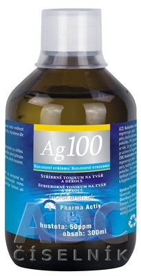 Pharma Activ Koloidné striebro Ag100 hustota 50ppm, 1x300 ml