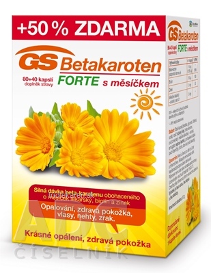 GS Betakarotén FORTE s nechtíkom cps 80+40 50% zadarmo (120 ks)