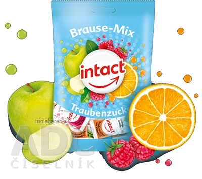 INTACT HROZNOVÝ CUKOR Brause Mix šumivé pastilky s vitamínom C75 g