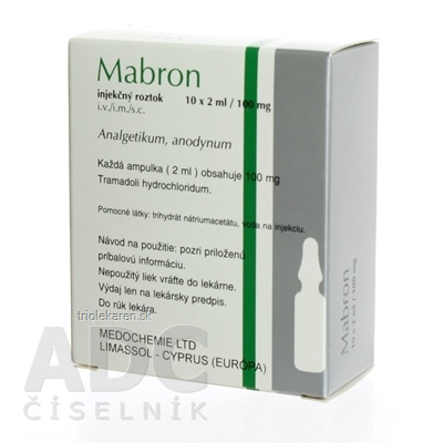 MABRON sol inj 100 mg/2 ml (amp.skl.hnedá) 10x2 ml