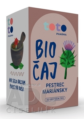 TOTO BIO ČAJ PESTREC MARIÁNSKY bylinný čaj, vrecúška 20x1,5g (30 g)