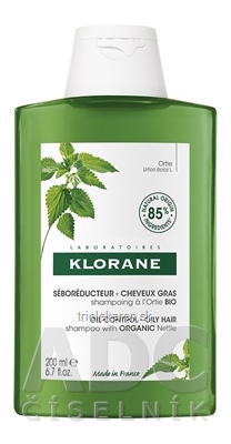 KLORANE SHAMPOOING a l'Ortie BIO šampón s bio žihľavou, mastné vlasy 1x200 ml