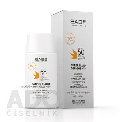 BABÉ SUPER FLUID DEPIGMENT+ SPF50 depigmentačný fluid s ochranným faktorom 50 ml