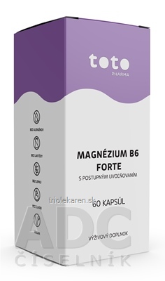 TOTO MAGNÉZIUM B6 FORTE cps s postupným uvoľňovaním 1x60 ks