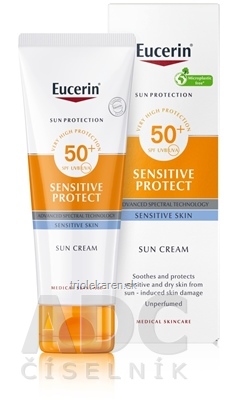 Eucerin SUN SENSITIVE PROTECT SPF 50+ Krém ochranný krém na opaľovanie na tvár 50 ml