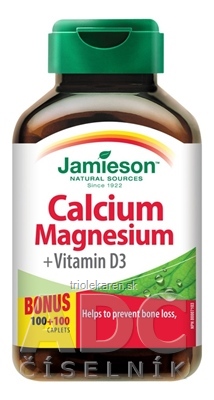 JAMIESON VÁPNIK, HORČÍK S VITAMÍNOM D3 tbl 1x200 ks