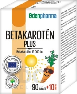 EDENPharma BETAKAROTÉN PLUS cps 90+10 zadarmo (100 ks)