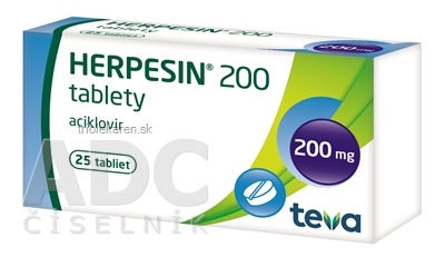 HERPESIN 200 tbl 200 mg (blis.PVC/Al) 1x25 ks