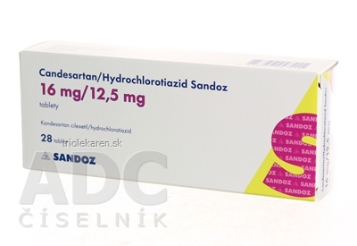 Candesartan/Hydrochlorotiazid Sandoz 16 mg/12,5 mg tablety 28 ks