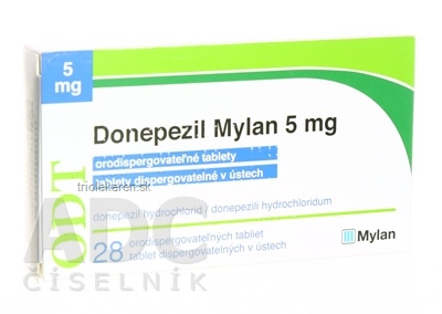 Donepezil Mylan 5 mg orodispergovateľné tablety tbl oro (blis.OPA/Al/PVC/Al) 1x28 ks