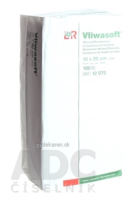 VLIWASOFT KOMPRESY NESTERILNÉ 10x20 cm 4 vrstvové 1x100 ks