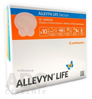 ALLEVYN LIFE Sacrum Krytie na krížovú oblasť adhezívne penové krytie so silikónovým gélom,