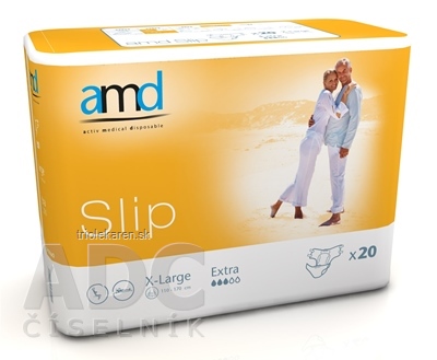 amd Slip Extra X-Large inkontinenčné plienky boky 110 - 170 cm savosť 3200 ml 20 ks