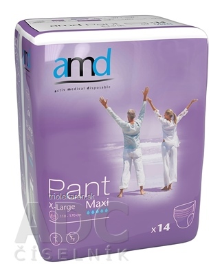amd Pant Maxi X-Large plienkové nohavičky navliekacie, obvod bokov 120 - 170 cm, nasiakavo