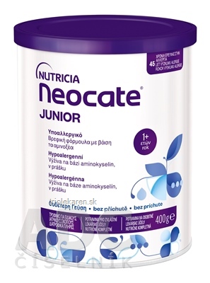 Neocate Junior výživa v prášku (od 1+ rokov), hypoalergénna, bez príchute 1x400 g