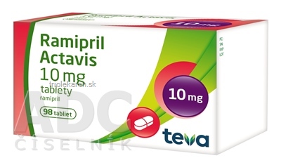 Ramipril Actavis 10 mg tbl (blis.Al/Al) 1x98 ks
