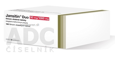 Jansitin Duo 50 mg/1 000 mg tbl flm (blis.PVC/PVDC/Al) 1x196 ks