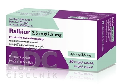 Ralbior 2,5 mg/2,5 mg cps dur (blis.BOPA/Al/PVC laminát/Al) 1x30 ks