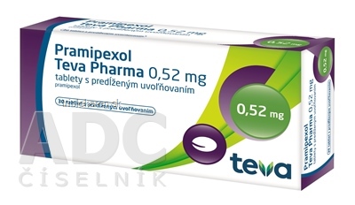Pramipexol Teva Pharma 0,52 mg tbl plg (blis.OPA/Al/PVC/Al) 1x30 ks