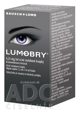 Lumobry 0,25 mg/ml int opo (fľ.LDPE) 1x7,5 ml