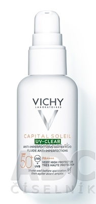 VICHY CAPITAL SOLEIL UV-CLEAR SPF50+ fluid proti nedokonalostiam pleti s ochranným faktoro