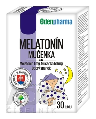 EDENPharma MELATONÍN 1 mg MUČENKA tablety 30 ks