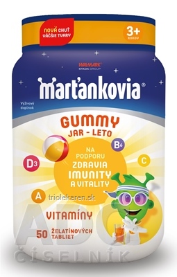 WALMARK Marťankovia GUMMY JAR - LETO želatínové tablety, príchuť čučoriedka, citrón, jahod