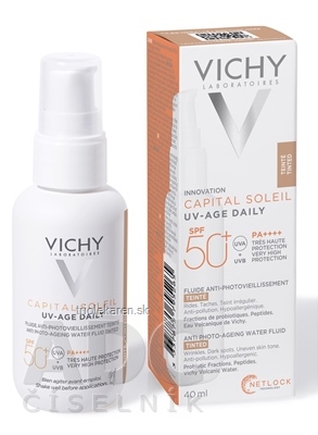 VICHY CAPITAL SOLEIL UV-AGE DAILY TINTED tónovaný denný fluid proti fotostarnutiu pleti s