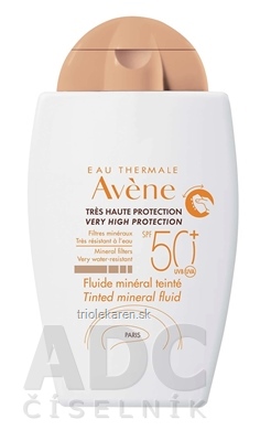 AVENE FLUIDE MINÉRAL TEINTÉ SPF50+ tónovací minerálny fluid (veľmi vysoká ochrana) 1x40 ml