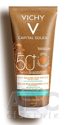VICHY CAPITAL SOLEIL SOLAR ECO-DESIGN. MILK SPF50+ ochranné mlieko proti UV žiareniu 1x200
