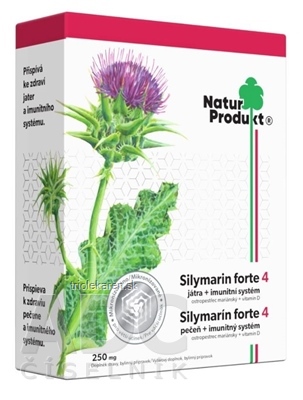 NaturProdukt Silymarin forte 4 tbl pečeň + imunitný systém 1x40 ks