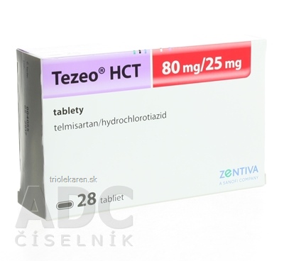 Tezeo HCT 80 mg/25 mg tbl (blis.OPA/Al/PVC/Al) 1x28 ks