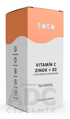 TOTO VITAMÍN C + ZINOK + D3 cps s postupným uvoľňovaním 1x60 ks
