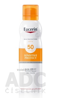 Eucerin SUN SENSITIVE PROTECT SPF 50 sprej transparentný na opaľovanie DRY TOUCH 1x200 ml