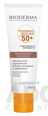BIODERMA Photoderm SPOT-AGE SPF 50+ gél - krém (Pigmentové škvrny a starnutie pleti) 1x40