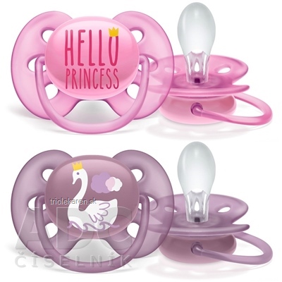 AVENT CUMLÍK 6-18M Ultra soft text, dievča na utišovanie, silikón (inov.2021) 1x2 ks