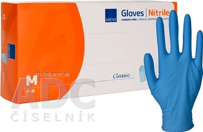 ABENA Rukavice Nitril vyšetrovacie, veľ. M (veľ. 7-8; nepudrované) 1x150 ks