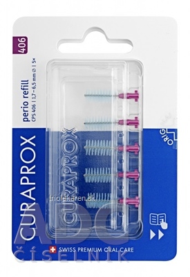CURAPROX CPS 406 perio refill fialová medzizubné kefky bez držiaka 1x5 ks