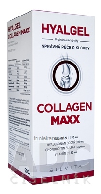 HYALGEL COLLAGEN MAXX tekutý prípravok s pomarančovou príchuťou 1x500 ml