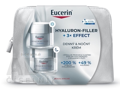 Eucerin Kazeta HYALURON-FILLER+3xEFFECT HYAL denný krém 50 ml + nočný krém 50 ml 1 set