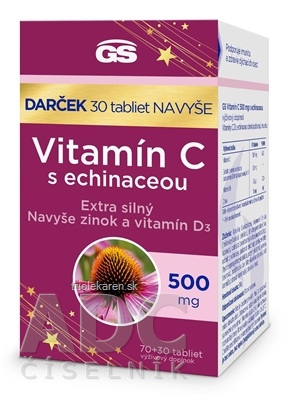 GS Vitamín C 500 mg s echinaceou tablety 100 ks
