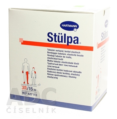STŰLPA obväz pletený veľ.3R 8 cm x 15 m dol.končatiny detská hlava podpazušie 1 ks